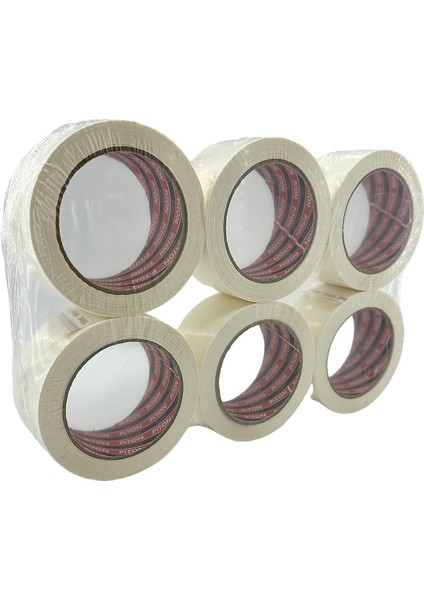 Beyaz Koli Bandı 100 Metre 6'lı Paket