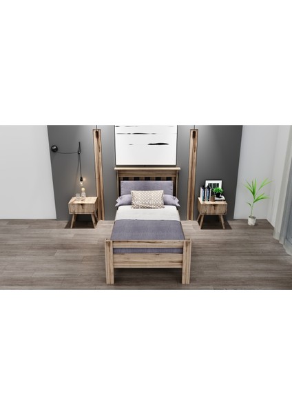 Still 100X200 Yatak Uyumlu Tek Kişilik Çırağan Karyola Sty-3