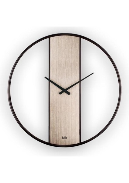 Demre Sessiz Mekanizmalı Modern Duvar Saati 61,5 cm Gümüş - K-Demre-Gumus