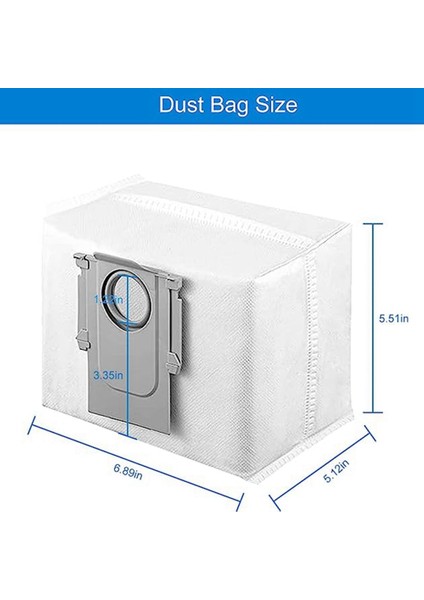 Taş Süpürme Makinesi Aksesuarlarına Uygun T8PLUS/S7MAXV/G10S Pro Çöp Torbası Toz Torbası Kapasitesi (Yurt Dışından)