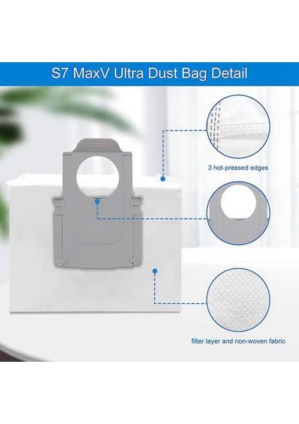 Taş Süpürme Makinesi Aksesuarlarına Uygun T8PLUS/S7MAXV/G10S Pro Çöp Torbası Toz Torbası Kapasitesi (Yurt Dışından)