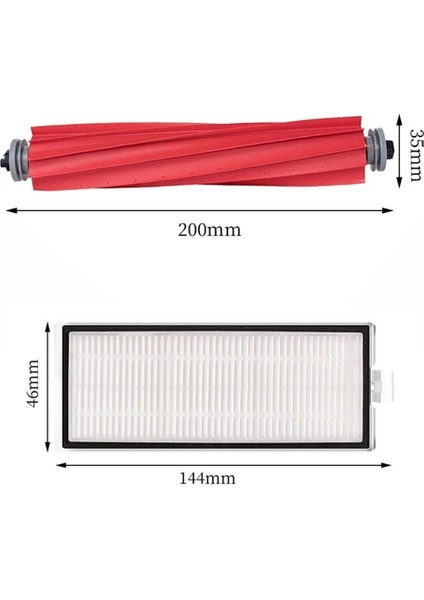 Max, Max+, Plus,t8 Hepa Filtreli Robotlu Süpürge Yedek Parçaları Ana Yan Fırçalı Paspas Bezi (Yurt Dışından)