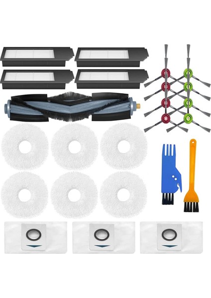 Deebot X1 Omni Turbo Elektrikli Süpürge Ana Fırça Hepa Filtre Paspas Bezi Toz Torbası Parçaları Için Yedek (Yurt Dışından)