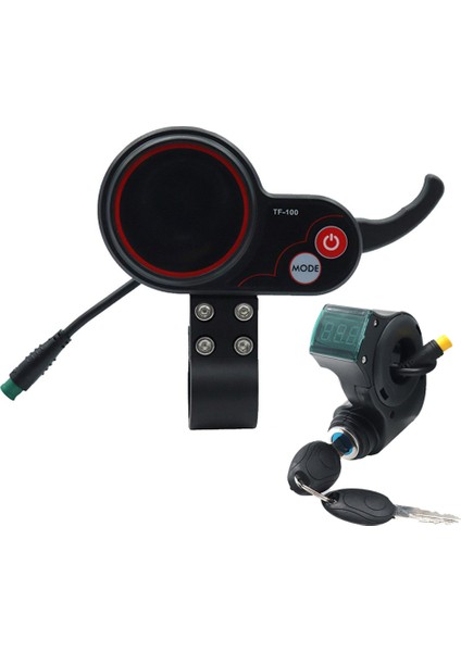 TF-100 Ekran Dashboard 5pin + 3pın Kontak Kilit Anahtarı Scooter Kaykay Kilometre Kugoo M4 Elektrikli Scooter Parçaları (Yurt Dışından)
