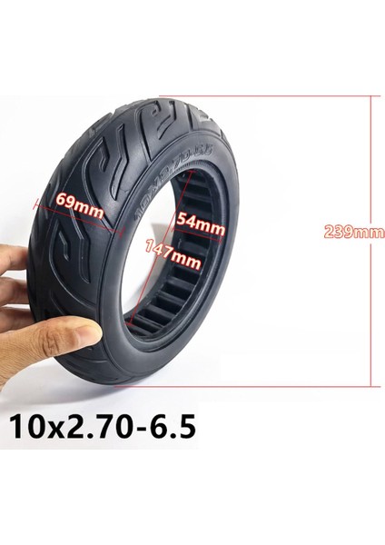 10 Inç 70/65-6.5 Katı Lastik Evrensel Lastik Elektrikli Scooter Kauçuk Değiştirme (Yurt Dışından) modelleri