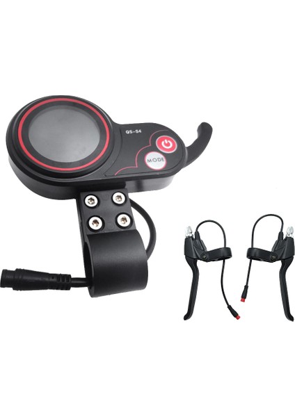 Qs-S4 48V-60V Başparmak Gaz LCD Ekran Ölçer + Sıfır 8 9 10 8x 10X Elektrikli Scooter Için Fren Kolları (Yurt Dışından)