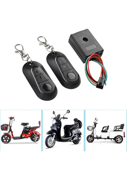 E-Bisiklet Alarm Sistemi 36V 48V 60V 72V Elektrikli Bisiklet Motosiklet Scooter Için Çift Anahtarlı Fırçasız Denetleyici (Yurt Dışından) fırsatları