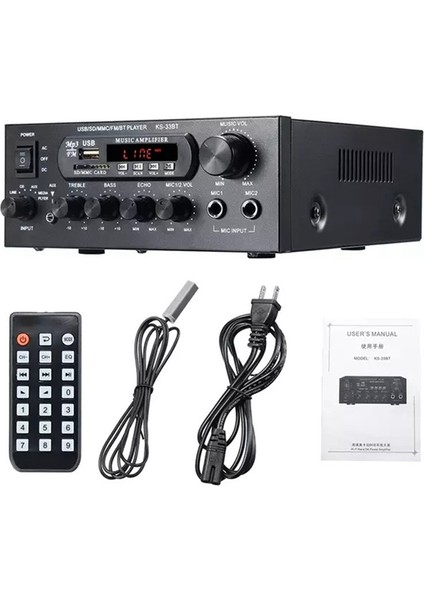 1200W 220V Bluetooth Amplificador Hifi Dijital Amplifikatör 33BT Stereo LED Dijital Ses Amplifikatörü Aux Fm Radyo Ab Tak (Yurt Dışından)