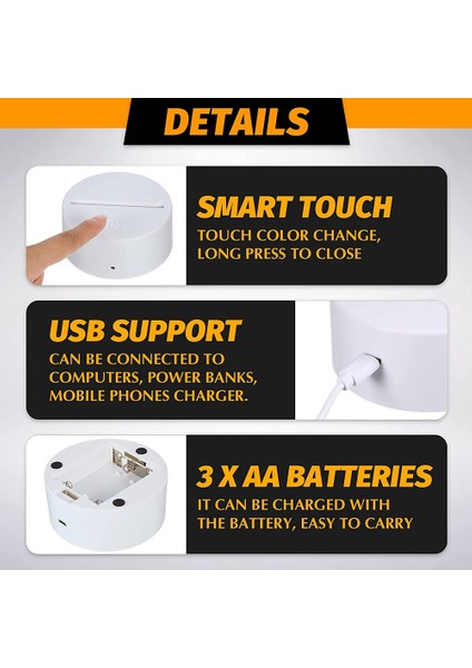 12 Paket 3D Gece LED Işık Lamba Tabanı + Uzaktan Kumanda + USB Kablosu, Akrilik Beyaz Için 16 Renk Işık Gösterisi Ekran Standı (Yurt Dışından) indirimleri