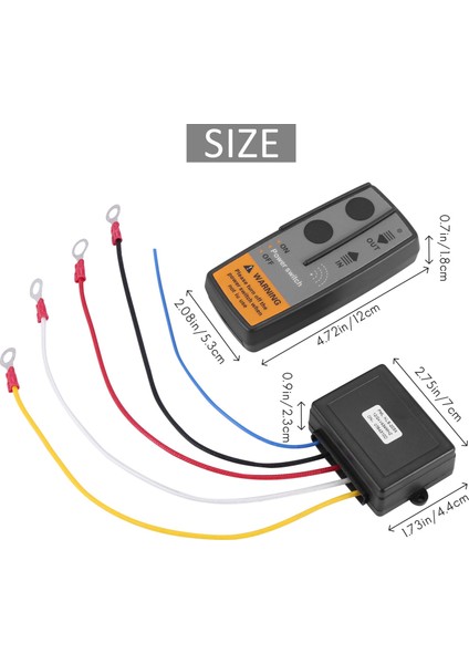 12V Kablosuz Vinç Uzaktan Kumanda Kiti Ahize Araba Atv Suv Utv Evrensel (Yurt Dışından)