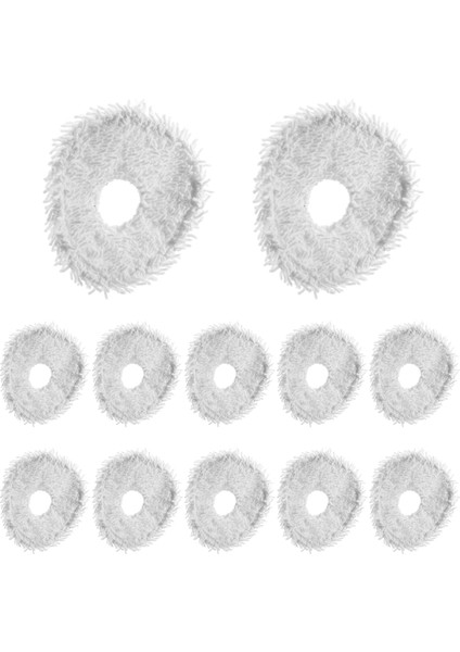 T10 Robot Süpürme Aksesuarları Parçaları Mikrofiber Mops Için 12 Adet Yeniden Kullanılabilir Paspas Bezi (Yurt Dışından)