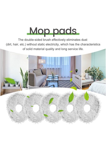 T10 Robot Süpürme Aksesuarları Parçaları Mikrofiber Mops Için 12 Adet Yeniden Kullanılabilir Paspas Bezi (Yurt Dışından)