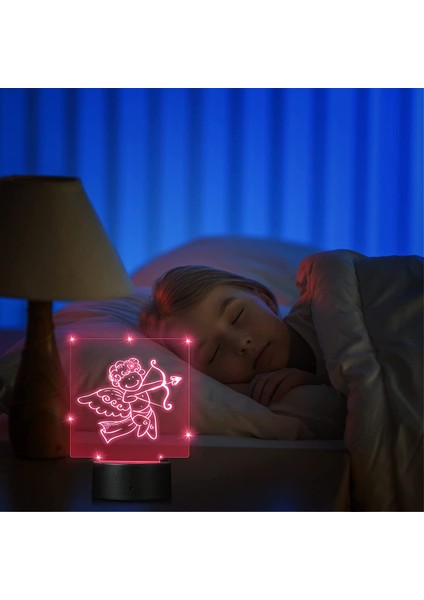 6 Takım 3D Gece LED Işık Lamba Üsleri Ayarlanabilir 16 Renk 4 Mod Restoran Için Akrilik Lamba Tabanı (Yuvarlak Kare Tarzı) (Yurt Dışından)