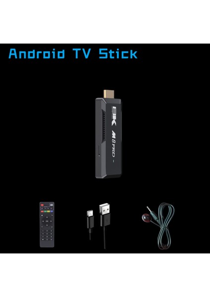 M8 Pro Tv Çubuk Mini Pc 2 GB 16 GB Android 12.1 Akıllı Tv Kutusu Aııwinner H313 2.4g + 5g Çift Bant Wıfı Android Medya Oynatıcı (Yurt Dışından)