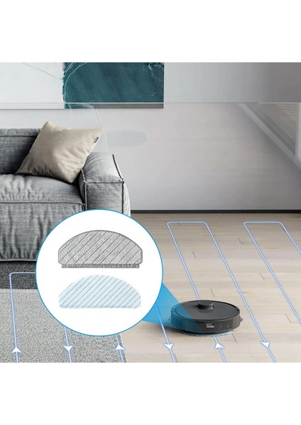 Silme Paspas Bezi Pedleri Deebot Ozmo T10/T10 Artı Robotlu Süpürge Aksesuarları Yedek Parçalar (Yurt Dışından)