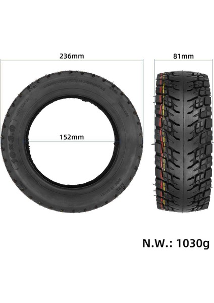 10X3 Kendi Kendini Onaran Arazi Vakum Lastikleri, 10 Inç 255X80 ve 80/65-6 Patlamaya Dayanıklı Vakum Lastikleriyle Uyumludur (Yurt Dışından)