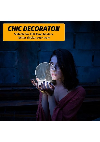 Parça 3D Gece LED Işık Lamba Tabanı 16 Renk Taban, Akrilik ve Reçine Cam Için Dekoratif Işık Lamba Tabanı (Beyaz) (Yurt Dışından) modelleri