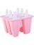 6 Delik Pembe Popsicle Kalıpları Gıda Sınıfı Silikon Buzlu Şeker Yapma Makinesi Kalıp 4/6/10 Kavite Dondurma Kalıp Kapaklı Dıy Ev Yapımı Dondurma Araçları (Yurt Dışından) 2