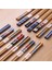 A09 22.5 cm Yeniden Kullanılabilir 5 Çift Set El Yapımı Bambu Japon Doğal Ahşap Çubuklarını Suşi Gıda Kedi Çiçek Çok Renkli Ahşap Çubuklarını Set (Yurt Dışından) 5