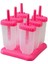 Pembe 6 Adet/takım Dıy Dondurma Lolly Krem Kalıpları Buz Tepsisi Dikdörtgen Şekilli Dondurma Pops Kalıpları Tepsi Sopa Dondurma Yapımcıları Sopalarla Kalıp (Yurt Dışından) 1
