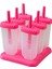 Pembe 6 Adet/takım Dıy Dondurma Lolly Krem Kalıpları Buz Tepsisi Dikdörtgen Şekilli Dondurma Pops Kalıpları Tepsi Sopa Dondurma Yapımcıları Sopalarla Kalıp (Yurt Dışından) 4