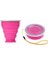 Pembe Kahve Fincanı Katlanır 200 ml Silikon Bardak Taşınabilir Teleskopik Içme Katlanabilir Kahve Fincanı Çok Fonksiyonlu Katlanabilir Silika Kupa (Yurt Dışından) 1