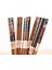 Mavi Beyaz 24 cm 5 Çift Bambu Çubuklar Ev Uzun Çubuklar Aile Sivri Sevimli Kişilik Bambu Kaymaz Set Sofra Çubukları (Yurt Dışından) 5