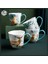 G-420ML Seramik Kupa Tabaklar Seti Bts Fincan Orijinal Kahvaltı Bardak Espresso Fincan Orman Hayvanları Kupalar Kahve Fincanları Tatlı Tabağı ile Set (Yurt Dışından) 3