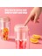Pembe Meyve Suyu Blender Mini Meyve Mikserleri El Mini Elektrikli Mikserler Hafif Sızdırmaz USB Şarj Edilebilir Seyahat Dış Mekan (Yurt Dışından) 3