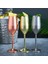 220ML3 301-400ML Paslanmaz Çelik Şampanya Kadehi Şarap Bardağı Kokteyl Cam Yaratıcı Metal Şarap Bardağı Bar Restoran Kadeh Gül Altın (Yurt Dışından) 3