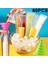 60 ADET-(5.5X28 Cm) Şeffaf Meyve Suyu Smoothie'ler Için 60/1 Adet Tek Kullanımlık Çanta Aletler Kendinden Buz Mutfak Yoğurt Mühürlü Kalıp Küp Buz Torbaları Popsicle (Yurt Dışından) 5