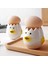 Gri Yaratıcı Karikatür Kip Eigeel Beyaz Ayırıcı Keramiek Keramische Karikatür Kuiken Ei Ayırıcı Eetkamer Koken Keuken Gadget (Yurt Dışından) 5