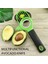 Ordu Yeşil 3 In 1 Avokado Dilimleme Silikon Kavrama Kolu Avokado Shea Tart Splitter Pitter Kesici Çukur Sökücü Meyve Bıçağı Mutfak Gadget (Yurt Dışından) 1