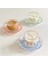 Yeşil 200ML Yaratıcı Kahve Fincanı Tabak Seti Kore Bardak El-Boyalı Bitki Çiçek Kahve Kupa Ev Mutfak Drinkware Espresso Bardak (Yurt Dışından) 3