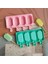 011 Pembe Silikon Dondurma Kalıp Buz Yapıcı 4 Delik Popsicle Küp Çikolata Tepsisi Kalıpları Mücevher Kalıp Sevgililer Günü Hediyesi Elmas Pişirme Araçları (Yurt Dışından) 4
