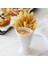 Beyaz Plastik Bardak Kendinden Stand 2'si 1 Arada Patates Kızartması Raf Tutucu Çeşitli Sos Cips Aperatif Koni Daldırma Fincan Sofra Iki Bardak Ağızlı Mutfak (Yurt Dışından) 1