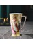 30OZ 400-600ML 30OZ Lüks Aristokrat Saray Bayan Batı Tarzı Vintage Hoparlör Fincan Yaldız Kemik Çini Büyük Kapasiteli Su Kupa Kahve Fincanı (Yurt Dışından) 2