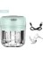 250 Ml-Yeşil Elektrikli Gıda Kıyıcı Sarımsak Ezici Presler Sebze Et Salatası Soğan Kıyma Kesici Mini USB Şarj Sarımsak Presi Mutfak Aracı (Yurt Dışından) 1