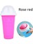 Gül Kırmızı Silikon Hızlı Dondurulmuş Dondurma Makinesi Sıkma Bardak Sıkma Hızlı Soğutma Bardak Milkshake Şişesi Smoothie Kupası Sihirli Slushy Maker (Yurt Dışından) 1