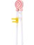 Pembe Lolipop 1 Çift Öğrenme Çubuklarını Eğitim Düzeltme Sevimli Kedi Bebek Çocuk Çocuk Çin Çubuklarını Öğrenci Plastik Mutfak Sofra (Yurt Dışından) 2