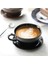 Kahve Rengi 1 Adet Yüksek Kaliteli Renkli Seramik Kahve Seti Kahve Fincanı ve Tabağı Sıraltı Düşük Porselen Cappuccino Latte Fincan 250 ml (Yurt Dışından) 2