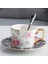 20 Lüks Kemik Çini Kahve Fincan Tabağı Kaşık Ingiliz Porselen Çay Tumbler Boyalı Çiçek Kuş Seramik Cafe Kupa Drinkware Hediye (Yurt Dışından) 1