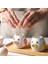 Sarı Protein Süzgeç Sevimli Seramik Beyaz Yumurta Ayırıcı Raf Aksesuarları Pişirme Yumurta Yumurta Tavuk Mutfak Sarısı Ayırıcı Güzel Yumurta Aracı (Yurt Dışından) 3