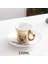 Leopar Altın 230ML 90/230CM Ins Ayna Yansıma Yaratıcı At Anamorfik Fincan Ayna Yansıma Fincan Sinek Kuşu Kupa Kahve Çay Seti Coaster ile (Yurt Dışından) 1