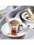 Ayı Kedi Altın 90 ml 90/230 cm Ins Ayna Yansıma Yaratıcı At Anamorfik Fincan Ayna Yansıma Fincan Sinek Kuşu Kupa Kahve Çay Seti Coaster ile (Yurt Dışından) 5