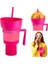 Degrade Pembe Yeni 2'si 1 Arada Snack Bowl Içecek Pipetli Bardak Stadyum Tumbler Sıçramaya Dayanıklı Sızdırmaz Taşınabilir Snack Cup Yetişkinler Için Çocuk Sinema Gezisi (Yurt Dışından) 2
