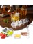 Turuncu 5X5X5 cm 4 Delik Buz Küpü Makinesi Yuvarlak Buz Hokeyi Kalıp Viski Kokteyl Votka Topu Buz Kalıp Bar Parti Mutfak Buz Kutusu Dondurma Yapma Makinesi Aracı (Yurt Dışından) 4