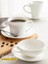 06 Saf Beyaz Kemik Çini Kahve Çay Bardağı ve Tabak Seti Basit Nodik Tasarım 200ML 150ML 250ML (Yurt Dışından) 2