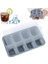 8 Delik G12.8X7.6X3CM 4/6/8 Izgara Büyük Buz Tepsisi Kalıp Kutusu Büyük Gıda Sınıfı Silikon Buz Küpü Kare Tepsi Kalıp Diy Bar Pub Şarap Buz Blokları Makinesi Modeli (Yurt Dışından) 1