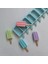 012 Mavi 8-Kavite Silikon Dondurma Kalıp Elmas Çift Oluk Dıy Ev Yapımı Popsicle Kalıpları Tatlı Buz Pop Lolly Maker Yeniden Kullanılabilir Aracı (Yurt Dışından) 4